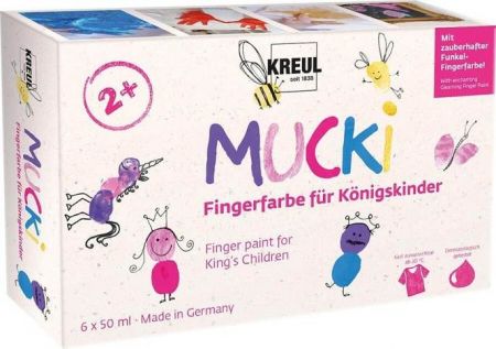 Sada prstových barev, "MUCKI ROYAL", 6 barev, 6x 50ml, KREUL