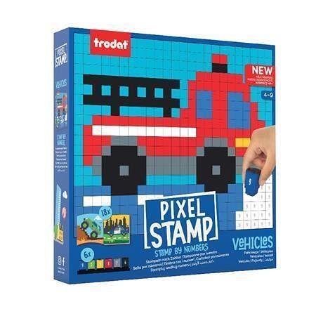 Kreativní sada razítek "Pixel Stamp", dopravní prostředky, TRODAT CR-PXS-VE