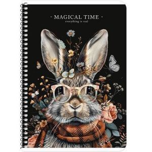 Spirálový sešit, mix motivů, A5, čtverečkovaný, 80 listů, SHKOLYARYK A5-SC-080-6130K