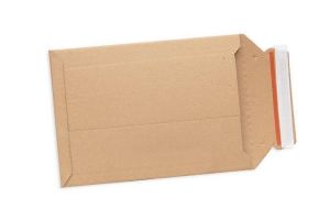 Obálka z vlnité lepenky "e-Green", dva lepící proužky, A2, 414 x 570 mm / 434 x 585 mm