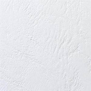 Desky pro vazbu "LeatherGrain", bílá, kožený vzhled, A4, 250 g, GBC