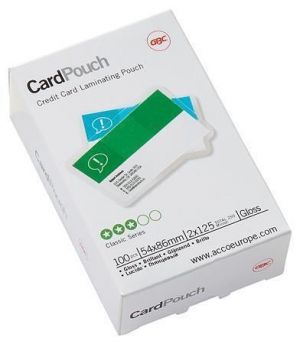 Laminovací kapsy, lesklá, 125 micron, 54x86 mm, GBC