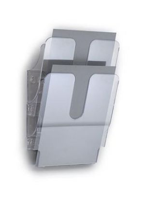 Držák na katalogy "FLEXIPLUS 2", transparentní, na zeď, A4, na výšku, DURABLE