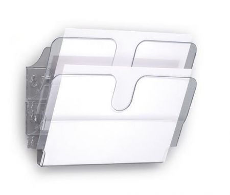 Držák na katalogy "FLEXIPLUS 2", transparentní, na zeď, A4, na šířku, DURABLE