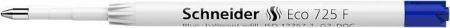 Náplň do kuličkového pera " Eco 725 F", modrá, pro Reco, SCHNEIDER