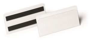 Logistická kapsa "HARD COVER", transparentní, 150x67 mm, horizontální, magnetická, DURABLE