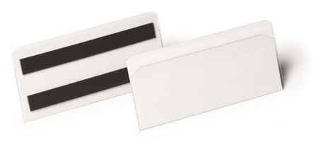 Logistická kapsa "HARD COVER", transparentní, 150x67 mm, horizontální, magnetická, DURABLE