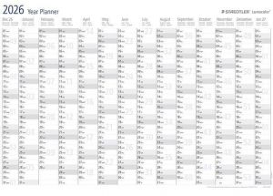 Roční plánovač 2026 "Lumocolor", 84 x 60 cm, STAEDTLER 641 YP-1  26