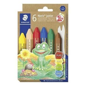 Voskovky "Noris Junior", 6 barev, jumbo, STAEDTLER 224 C6