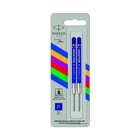 Náplň do kuličkového pera "Royal", modrá, F, 2 ks/balení, PARKER 2166542
