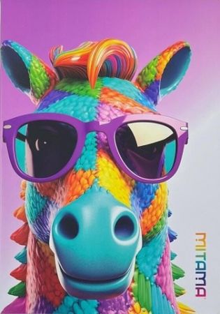 Sešit "Animal", A4+, linkovaný, 40+2 listů, kůň, MITAMA 62733-90107