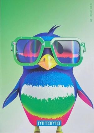 Sešit "Animal", A4+, čtverečkovaný, 40+2 listů, tučňák, MITAMA 62732-90101