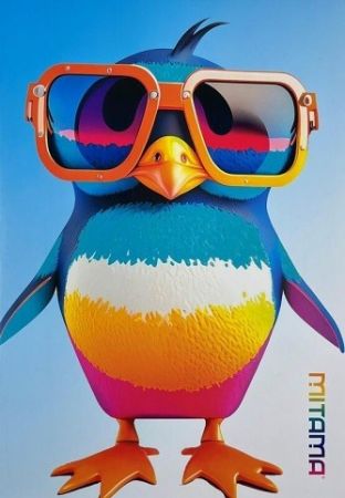 Sešit "Animal", A4+, linkovaný, 40+2 listů, tučňák, MITAMA 62733-90110