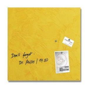 Magnetická skleněná tabule "Artverum®", žlutá struktura, 48 x 48 x 1,5 cm, SIGEL GL293