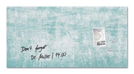 Magnetická skleněná tabule "Artverum®", tyrkysová zeď, 91 x 46 x 1,5 cm, SIGEL GL287