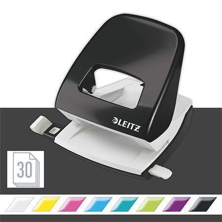 Děrovačka "Wow", metalická černá, 30 listů, LEITZ