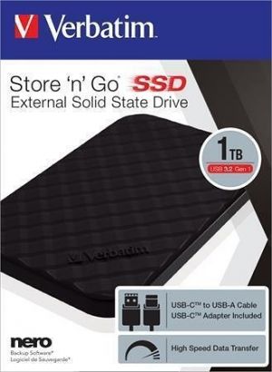 SSD (externí paměť) "Store 'n' Go", černá, 1TB, USB 3.1, VERBATIM