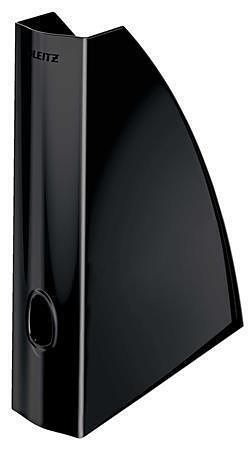 Stojan na časopisy "Wow", metalická černá, 60 mm, plast, LEITZ