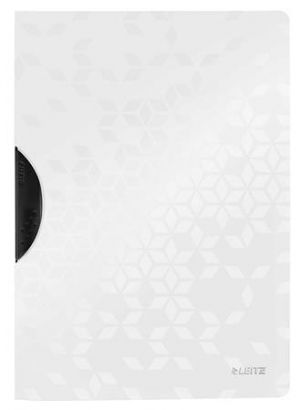 Desky s rychlovazačem "Wow ColorClip", bílá, A4, s klipem, PP, LEITZ