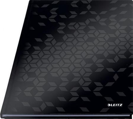 Zápisník "Wow", černá, linkovaný, A4, tvrdé desky, 80 listů, LEITZ