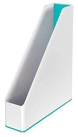 Stojan na časopisy "Wow", modrá, dvoubarevný, 73 mm, plast, LEITZ