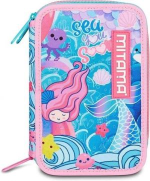 Penál plný "Triplo", mořská panna, MITAMA 64865