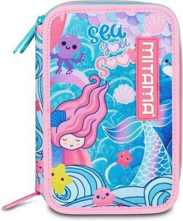 Penál plný "Triplo", mořská panna, MITAMA 64865