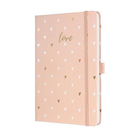 Exkluzivní zápisník "Jolie® Rose Love", 135x203 mm, linkovaný, 87 listů, tvrdé desky, SIGE