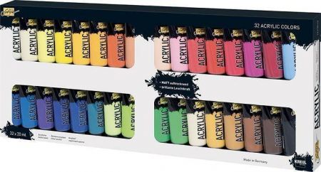 Sada Akrylová barva "SOLO GOYA", 32 barev, 20 ml v tubě, KREUL
