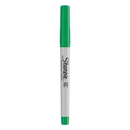 Permanentní popisovač "Ultra Fine Point", zelená, 0,5 mm, kuželový hrot, SHARPIE NSH081124
