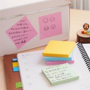 Samolepicí bloček, růžová, 76x76 mm, 100 listů, STICK N 21554