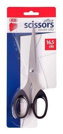 Nůžky kancelářské, 16,5 cm, ICO, černé