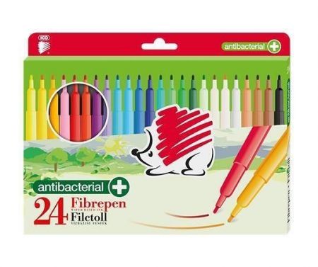 Fixy "Süni 300", 24 barev, 1 mm, antibakteriální, ICO