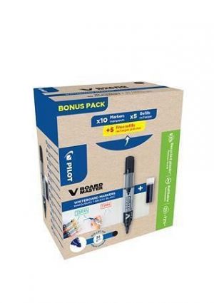 Popisovač na bílou tabuli "V-Board Master" + náplň, černá, 2,3mm, kuželový hrot, PILOT, WB