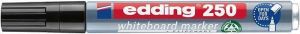 Popisovač na bílou tabuli a flipchart "250", černá, 1-3mm, kuželový hrot, EDDING