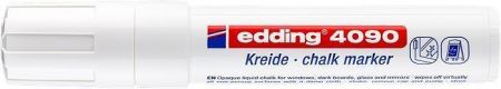 Křídový popisovač "4090", bílá, 4-15mm, klínový hrot, EDDING
