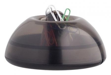 Zásobník na sponky magnetický, ICO "Lux", šedý-dýmový