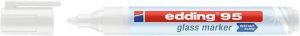 Popisovač na sklo "95", bílá, 1,5-3 mm, kuželový hrot, EDDING 4-95049
