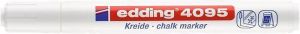Křídový popisovač "4095", bílá, 2-3 mm, kuželový hrot, tekutý, EDDING 4-4095049