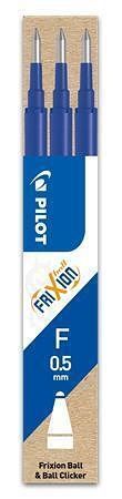 Náplň do rolleru "Frixion", modrá, 0,25mm, vymazatelná, 3ks, PILOT
