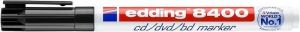 Permanentní popisovač na CD/DVD "8400", černá, 0,5-1mm, EDDING