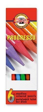 Barevné pastelky "Progresso 8755/6", 6ks, bez dřeva, KOH-I-NOOR