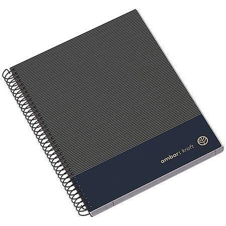 Spirálový sešit "Kraft", mix barev, A4, linkovaný, 100 listů, tvrdé desky, AMBAR 100300030