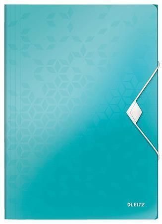 Desky na spisy "Wow", ledově modrá, s gumičkou, PP, A4, LEITZ