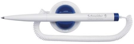 Pero se stojánkem "Klick-Fix-Pen", bílá-modrá, SCHNEIDER