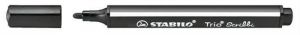 Fix "Trio Scribbi", černá, odpružený hrot, 1,5-2mm, STABILO