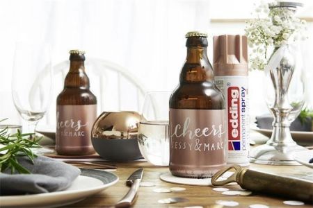 Akrylový sprej "5200", matná zlatá, 200 ml, EDDING