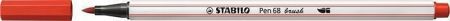 Štětcový fix "Pen 68 brush", červená, STABILO