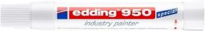 Průmyslový pastový popisovač "950", bílá, 10mm, kuželový hrot, EDDING