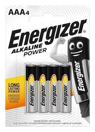 Batterie, AAA (mikrotužková), 4 ks, ENERGIZER "Alkaline Power"
